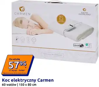 Koc elektryczny Carmen 60 watów | 150 x 80 cm