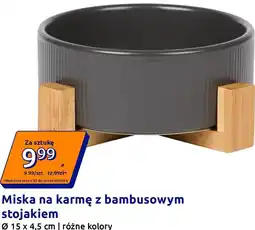 Action Miska na karmę z bambusowym stojakiem Ø 15 x 4,5 cm oferta