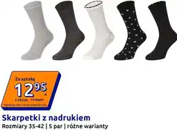 Action Skarpetki z nadrukiem Rozmiary 35-42 5 par oferta