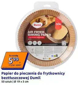 Action Papier do pieczenia do frytkownicy beztłuszczowej Dumil 50 sztuk | Ø 19 x 5 cm oferta