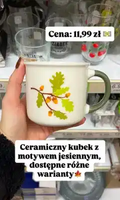 Dino Kubek ceramiczny z motywem jesiennym oferta