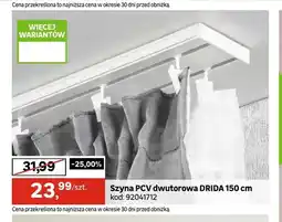 Leroy Merlin Szyna PCV dwutorowa Drida 150 cm oferta