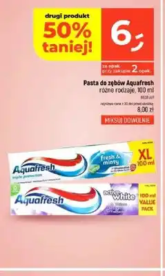 Dealz Pasta do zębów Aquafresh fresh & minty oferta