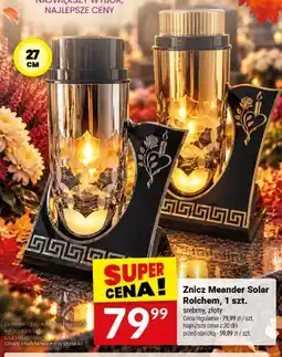 Twój Market Znicz Meander Solar srebrny Rolchem oferta