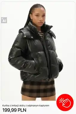 Cropp Kurtka z imitacji skóry z odpinanym kapturem Cropp oferta
