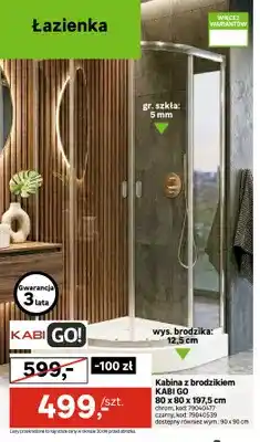 Leroy Merlin Kabina z brodzikiem Kabi Go 80x80x197,5 cm oferta