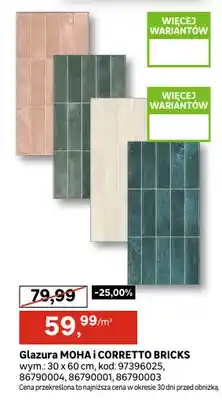 Leroy Merlin Glazura Corretto Bricks 30x60 cm oferta