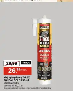 Leroy Merlin Klej hybrydowy T-Rex Soudal Gold oferta
