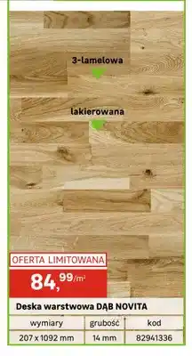 Leroy Merlin Deska warstwowa Dąb Novita Barlinek oferta