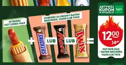 Żabka Zestaw hot dog Max + baton Snickers oferta