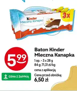 Żabka Baton Kinder Mleczna Kanapka 3-pak oferta