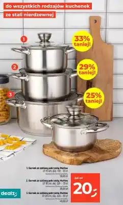 Dealz Garnek ze szklaną pokrywką Matteo Ø16 cm oferta