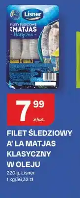 Chorten Filet śledziowy a' la matjas klasyczny w oleju Lisner oferta