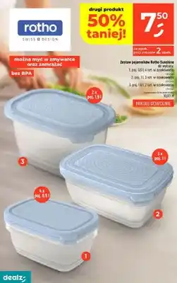 Dealz Zestaw pojemników Rotho Sunshine 0,5 l 4 szt oferta