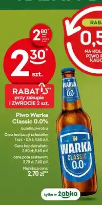 Żabka Piwo bezalkoholowe Warka Classic oferta