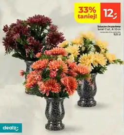 Dealz Sztuczne chryzantemy bukiet 12 szt. dł. 50 cm oferta