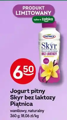 Żabka Jogurt pitny Skyr bez laktozy Piątnica naturalny oferta