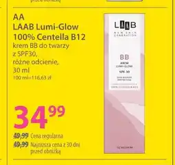 Hebe Krem BB do twarzy z SPF30 LAAB Lumi-Glow 100% Centella B12 AA oferta