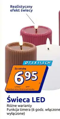 Action Świeca LED Ø7,5x11,5 cm oferta