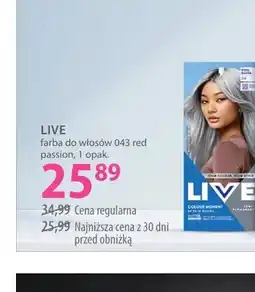 Hebe Farba do włosów 043 red passion Live oferta