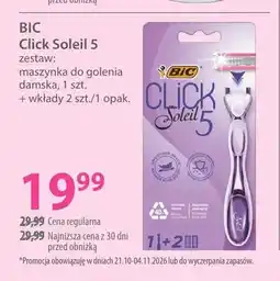 Hebe Zestaw maszynka do golenia damska + wkłady 2 szt. Click Soleil 5 BIC oferta