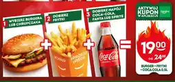 Żabka Zestaw burger lub Chrupczak + frytki + Coca-Cola 0,5 l oferta