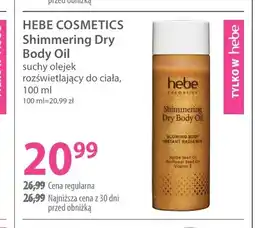 Hebe Suchy olejek rozświetlający do ciała Shimmering Dry Body Oil Hebe Cosmetics oferta