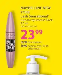Hebe Tusz do rzęs intense black Lash Sensational Maybelline New York oferta