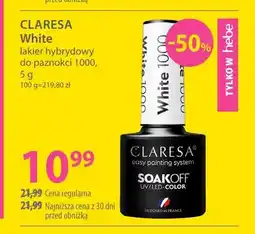 Hebe Lakier hybrydowy do paznokci 1000 White Claresa oferta