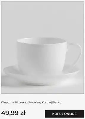 Klasyczna filiżanka z porcelany kostnej Bianco