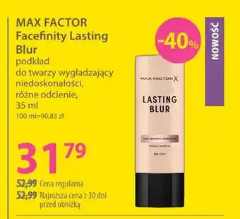Podkład do twarzy wygładzający niedoskonałości Facefinity Lasting Blur Max Factor