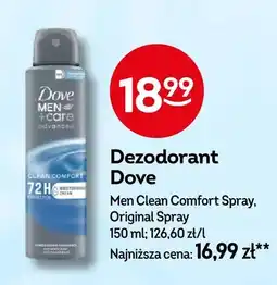 Żabka Dezodorant Dove Men Clean Comfort Spray oferta