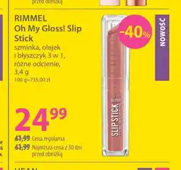 Hebe Szminka olejek i błyszczyk 3 w 1 Oh My Gloss! Slip Stick Rimmel oferta