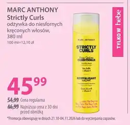 Hebe Strictly Curls odżywka do niesfornych kręconych włosów Marc Anthony oferta