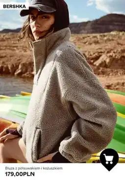 Bershka Bluza z półsuwakiem i kożuszkiem Bershka oferta