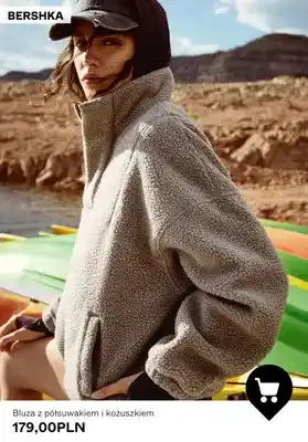 Bluza z półsuwakiem i kożuszkiem Bershka