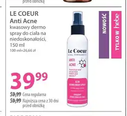 Hebe Anti Acne kwasowy dermo spray do ciała na niedoskonałości Le Coeur oferta