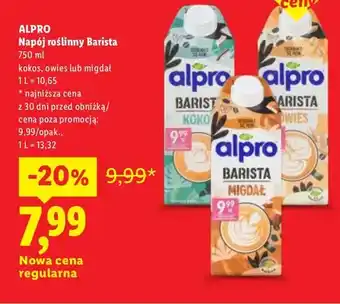 Lidl Napój roślinny Barista kokos Alpro oferta