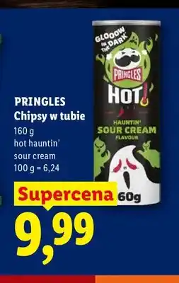 Lidl Chipsy w tubie Pringles hot hauntin' sour cream oferta