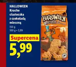 Lidl Kruche ciasteczka z czekoladą mleczną Halloween oferta