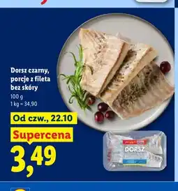 Lidl Dorsz czarny porcje z fileta bez skóry oferta