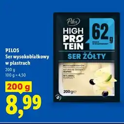 Lidl Ser wysokobiałkowy w plastrach Pilos oferta