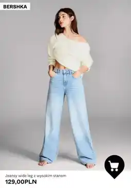 Bershka Jeansy wide leg z wysokim stanem Bershka oferta