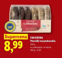 Lidl Pierniki norymberskie w czekoladzie i w lukrze Favorina oferta