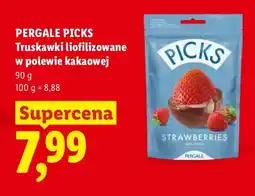Lidl Truskawki liofilizowane w polewie kakaowej Pergale Picks oferta