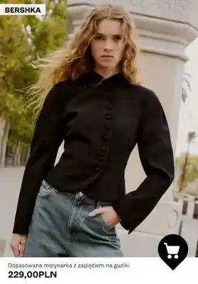 Dopasowana marynarka z zapięciem na guziki Bershka