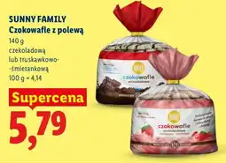 Lidl Czokowafle z polewą truskawkowo-śmietankową Sunny Family oferta