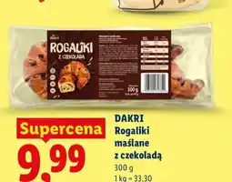 Lidl Rogaliki maślane z czekoladą Dakri oferta