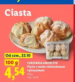 Lidl Ptysie o smaku śmietankowym Cukiernia Gmurczyk oferta