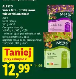 Lidl Snack Mix przekąskowe mieszanki orzechów Alesto oferta